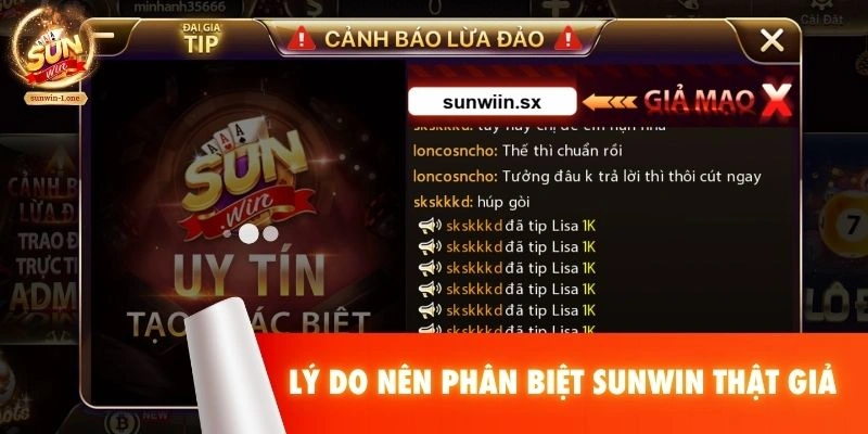 Lý do nên phân biệt SUNWIN thật giả